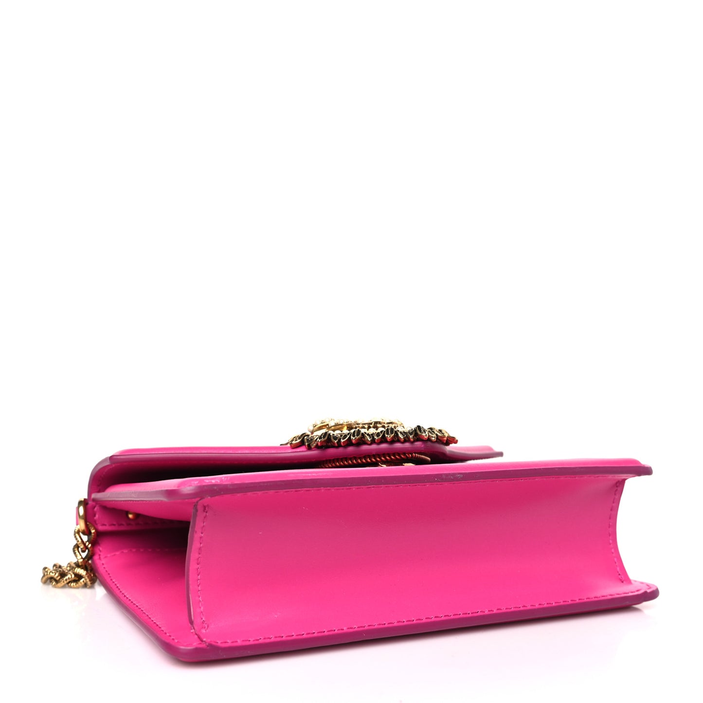 Smooth Calfskin Small Devotion Envelope Top Handle Bag Pink