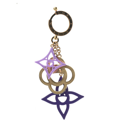Louis Vuitton Brass Enamel Cosmic Blossom Bag Charm Violet 1 of 3