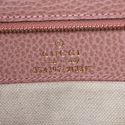 Gucci Dollar Calfskin Medium Swing Tote Grey Field Soft Pink 6 of 8
