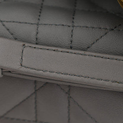 Christian Dior Lambskin Supple Macrocannage Ammi Bag Grey 14 of 14