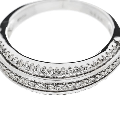 Parker & West by FASHIONPHILE 18K White Gold Diamond .24ctw 3 Row Pave Band Ring 53 6.25 7 of 13