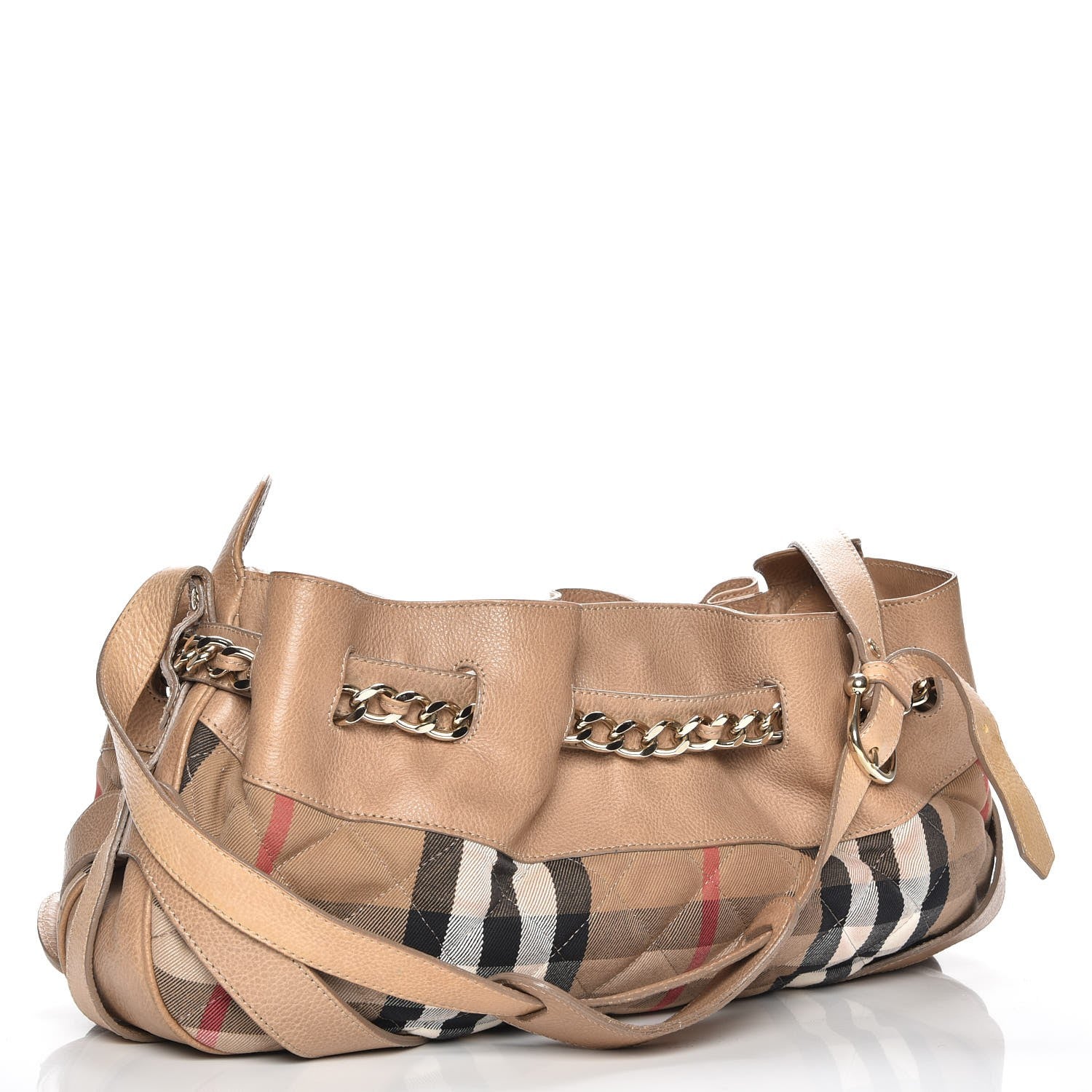 Burberry Grainy Calfskin House Check Margaret Bag Light Nude 3 of 10