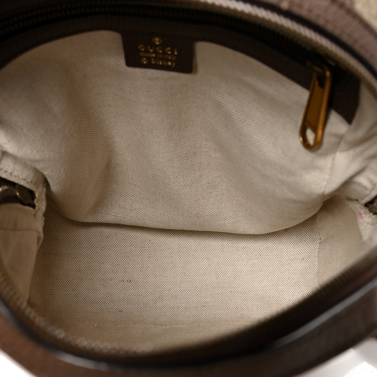 X DISNEY GG Supreme Monogram Web Three Little Pigs Ophidia Dome Backpack Beige New Acero