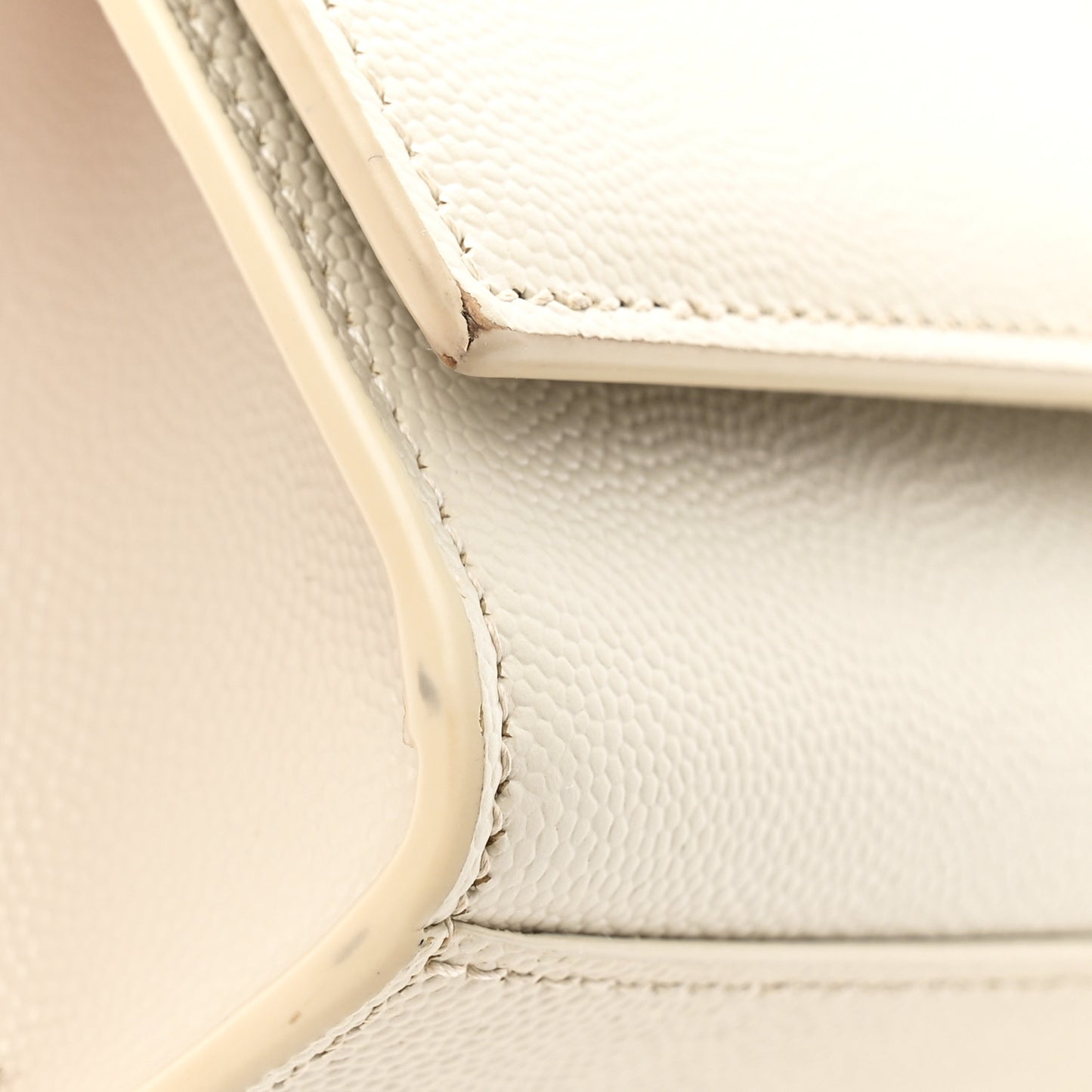 Grain De Poudre Small Monogram Kate Satchel Crema Soft