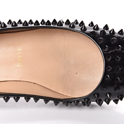 Christian Louboutin Patent Gozul Spikes Flats 37 Black 12 of 19