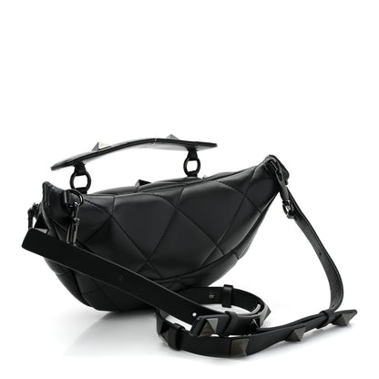 Valentino Garavani Nappa Monochrome Roman Stud Belt Bag Black 3 of 11