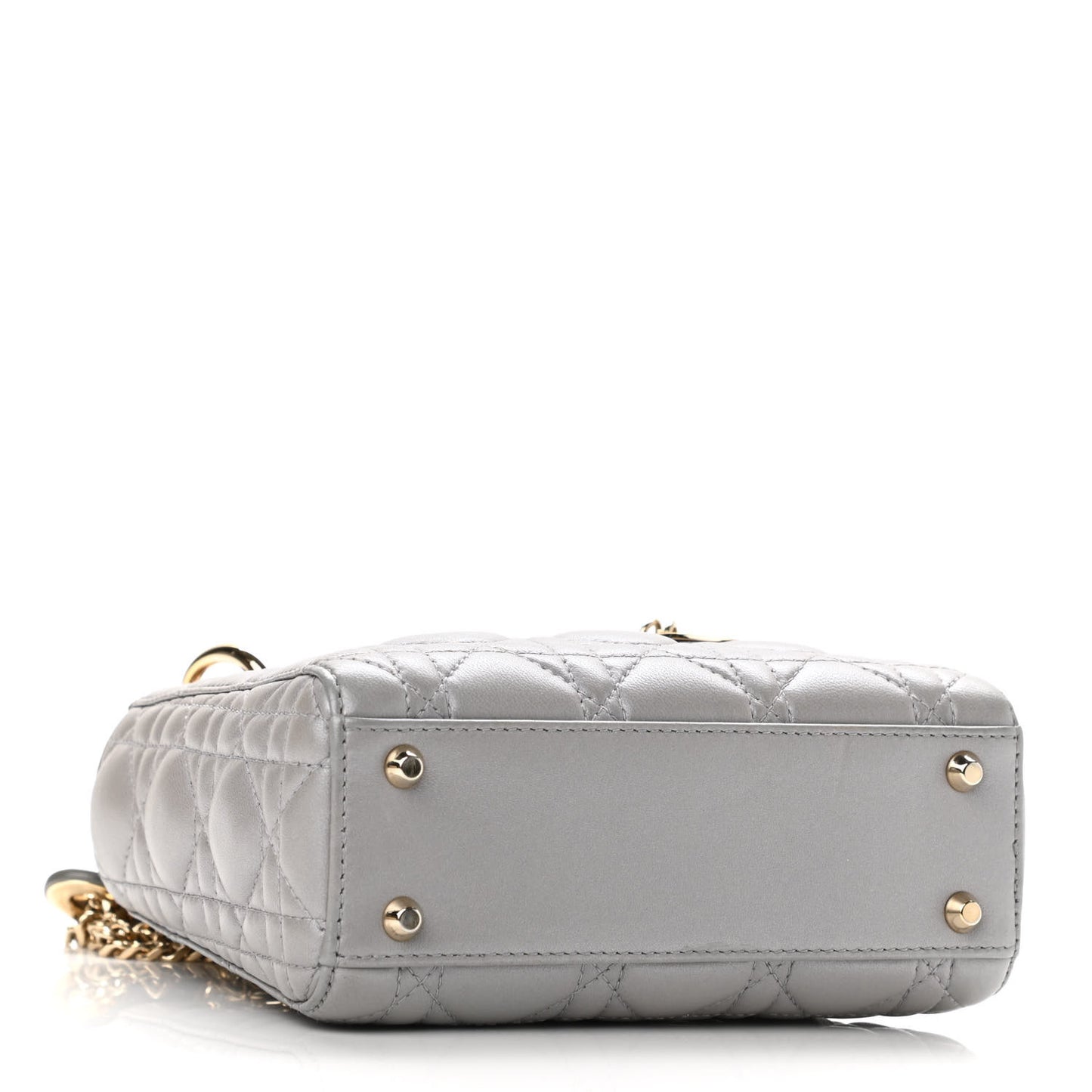 Lambskin Cannage Mini Lady Dior Grey