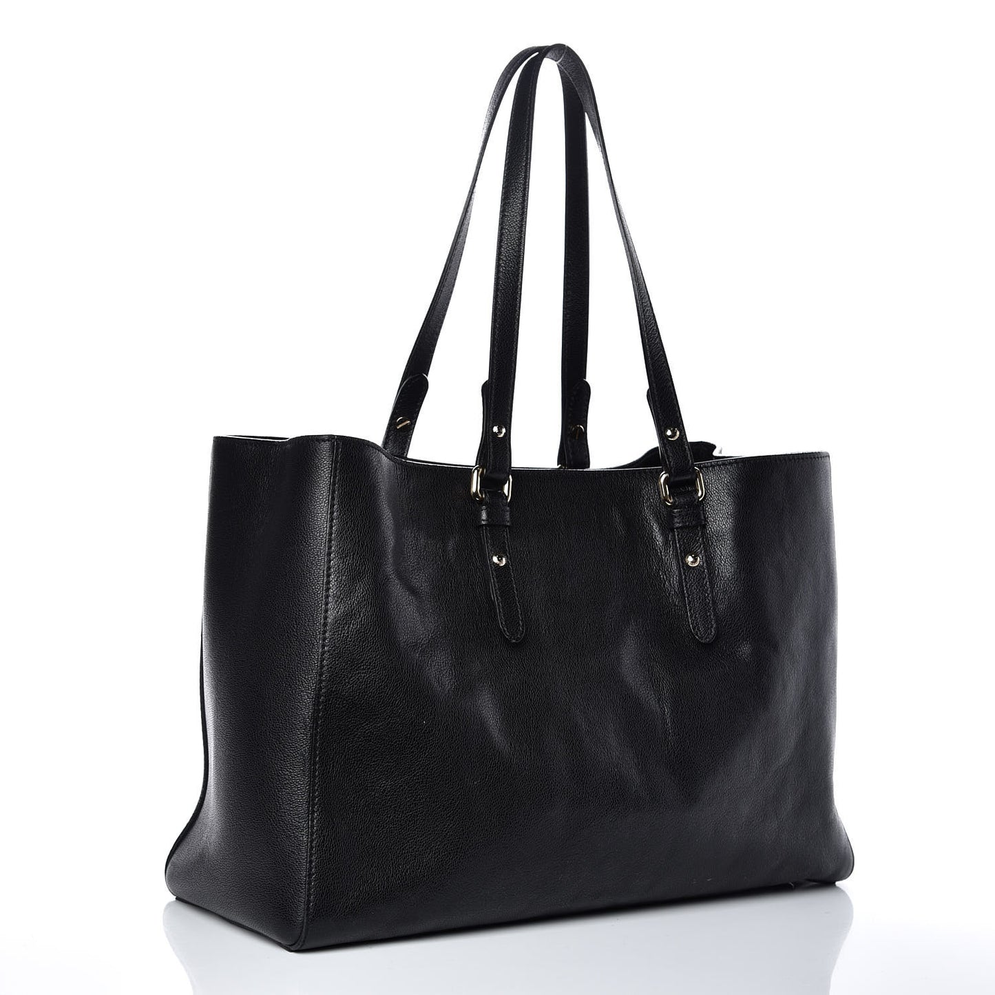 Vitello Medusa Short Handle Tote Black