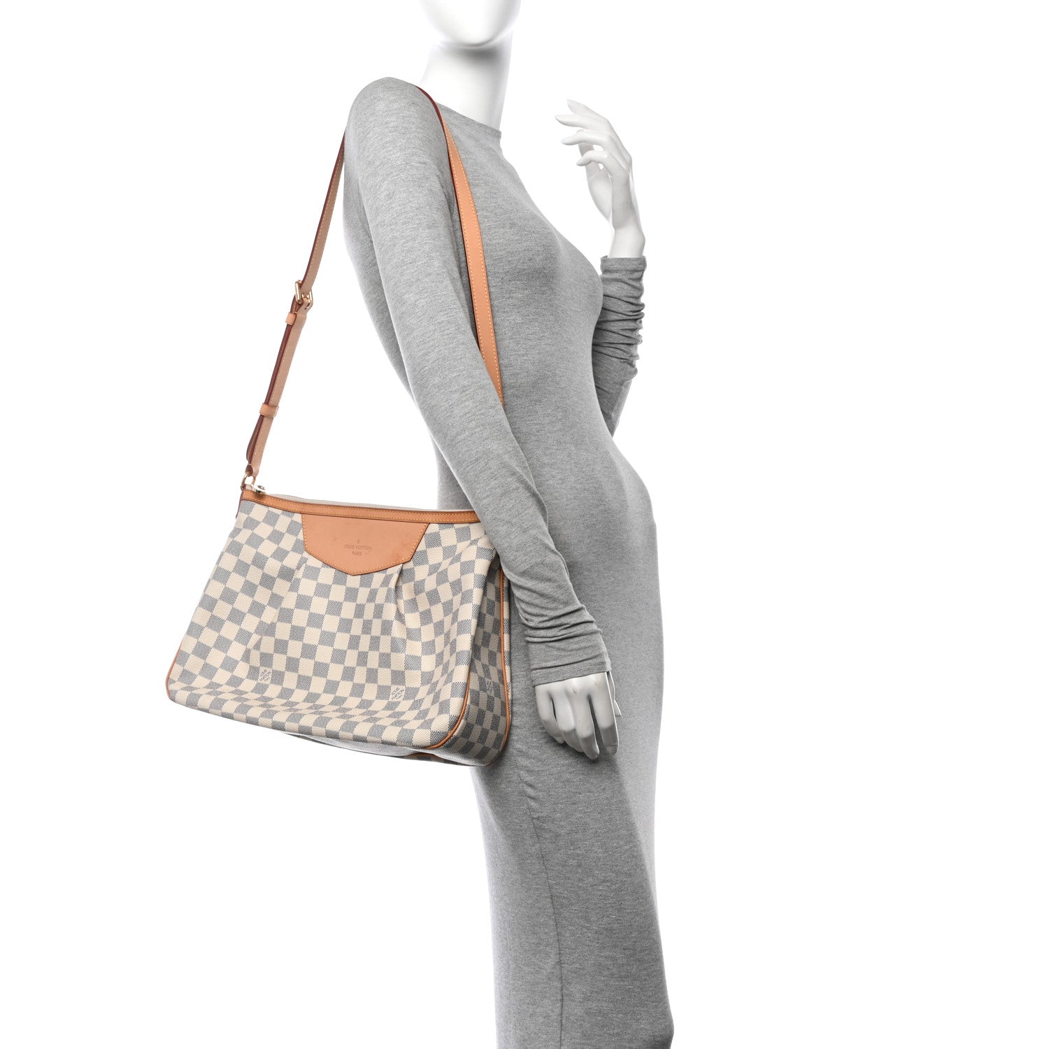Louis Vuitton Damier Azur Siracusa MM 2 of 15
