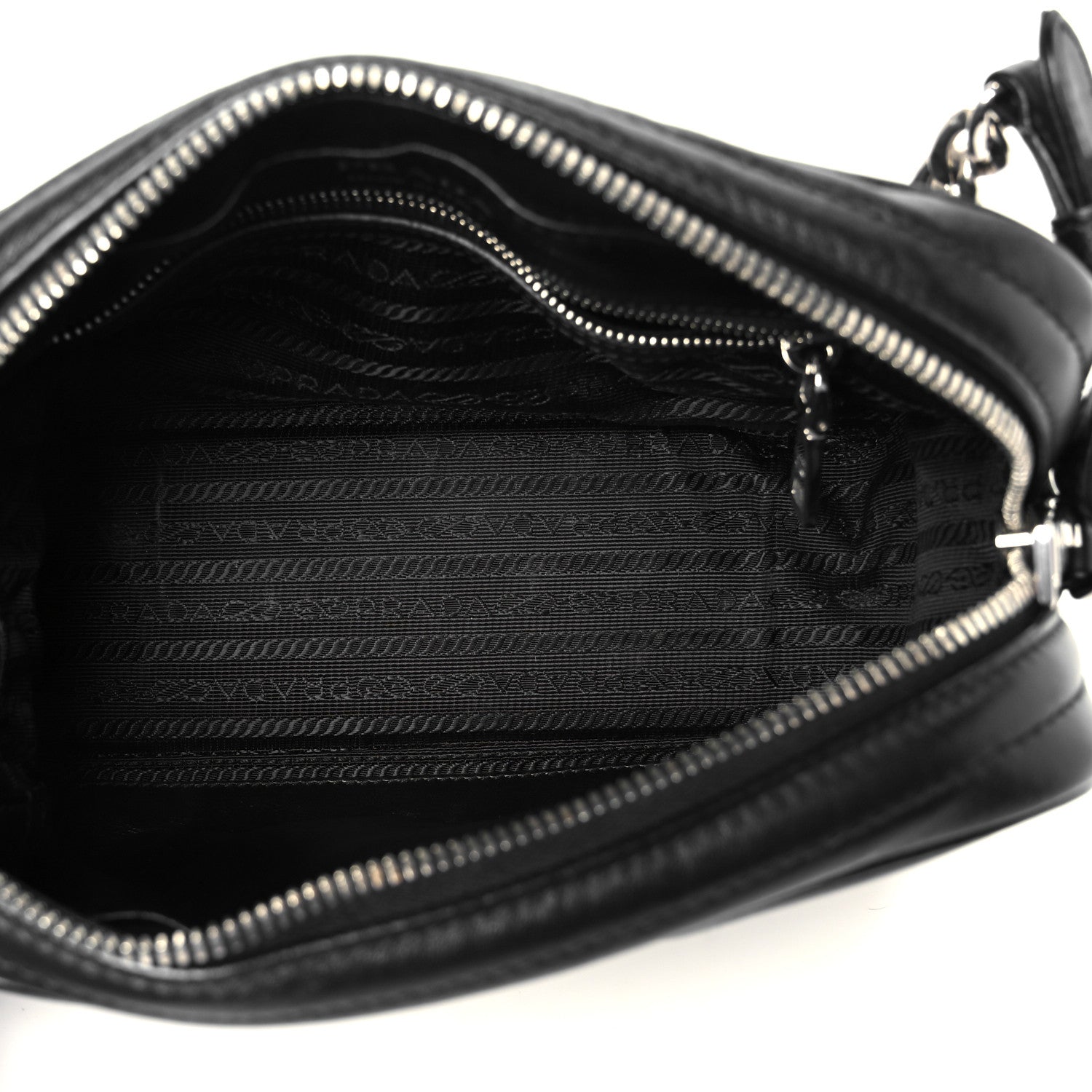Prada Soft Calfskin Diagramme Camera Bag Black 5 of 9