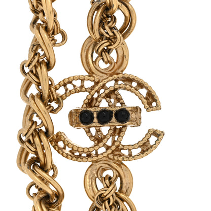 Chanel CC Long Necklace Black Gold 4 of 6