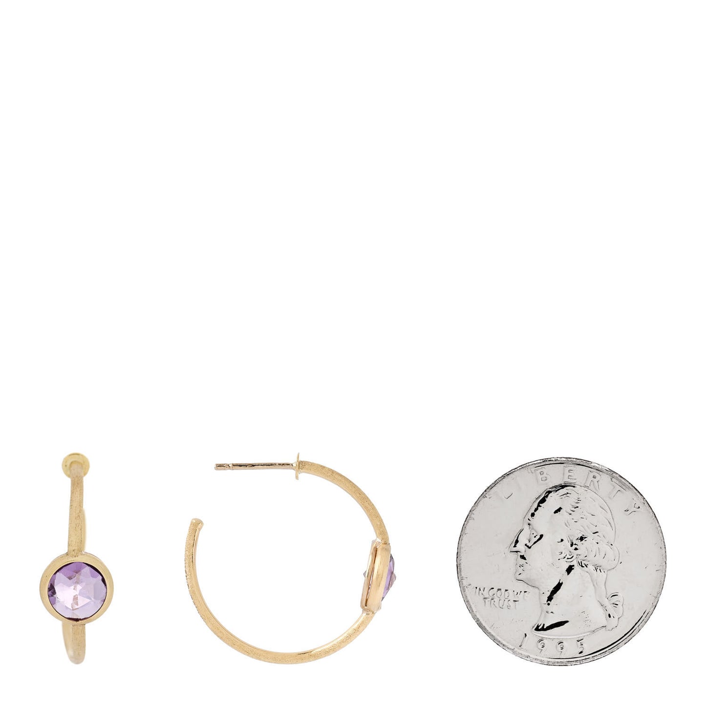 MARCO BICEGO 18K Yellow Gold Amethyst Jaipur Hoop Earrings