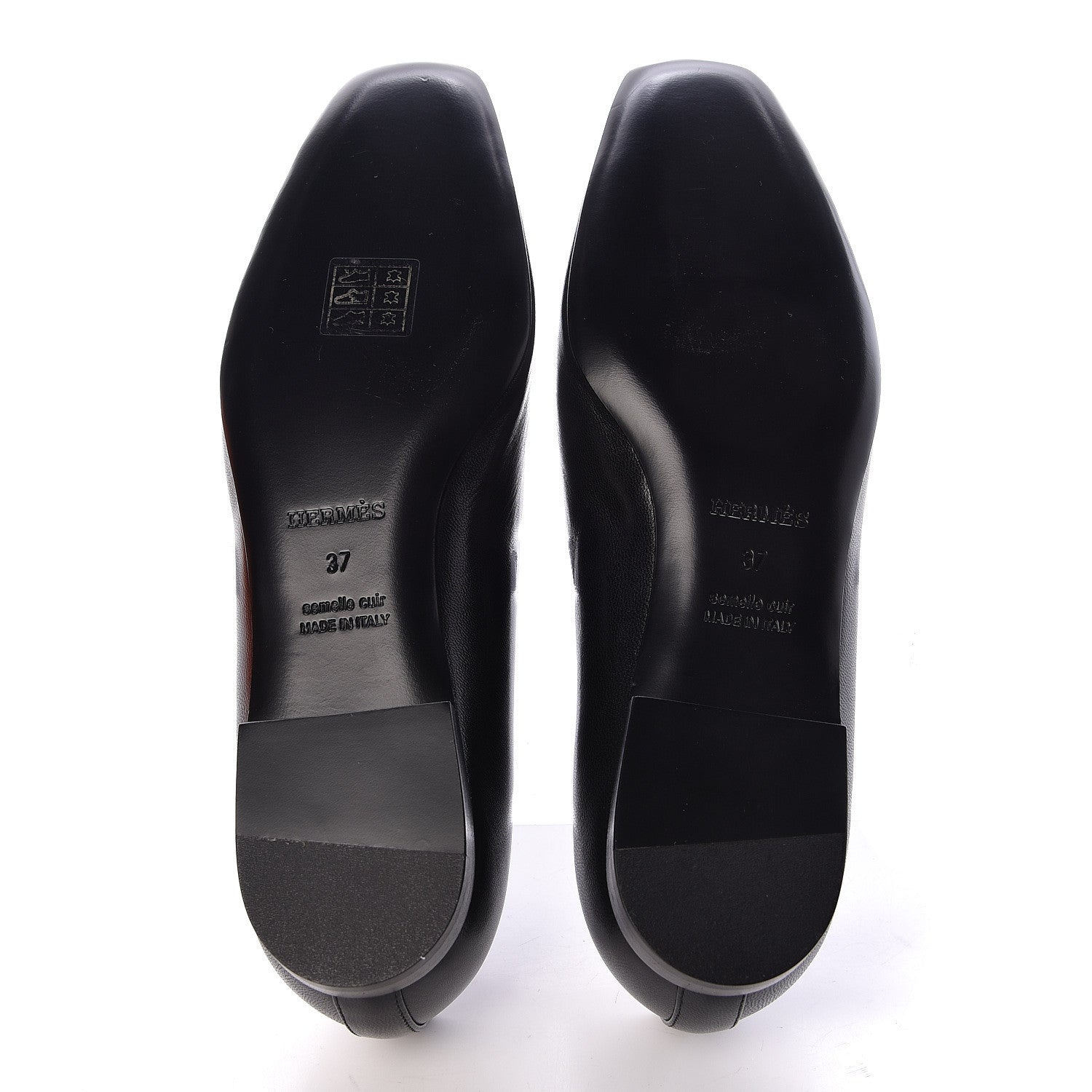 Hermes Goatskin Subtil Ballet Flats 37 Black 5 of 8