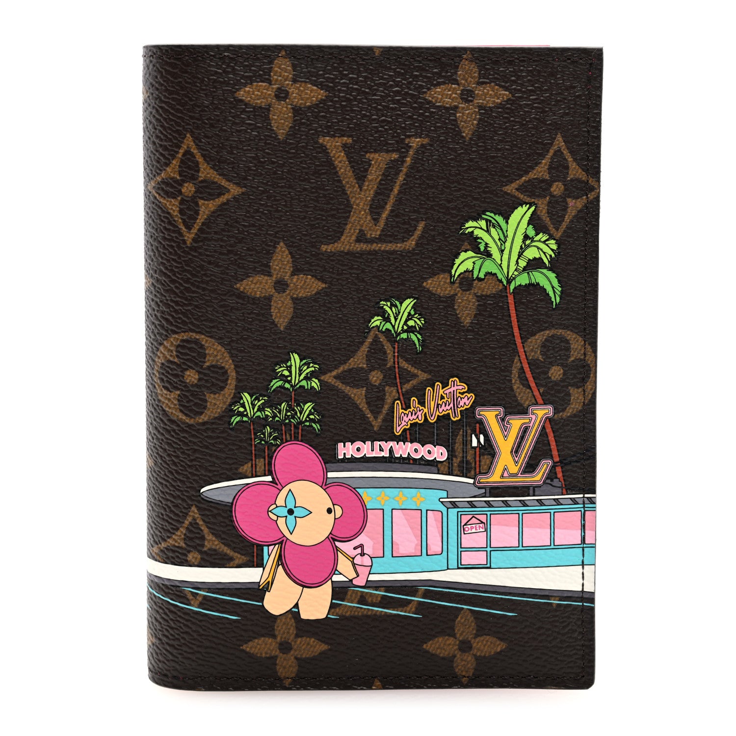Louis Vuitton Monogram 2021 Christmas Animation Hollywood Passport Cover Fuchsia 1 of 7