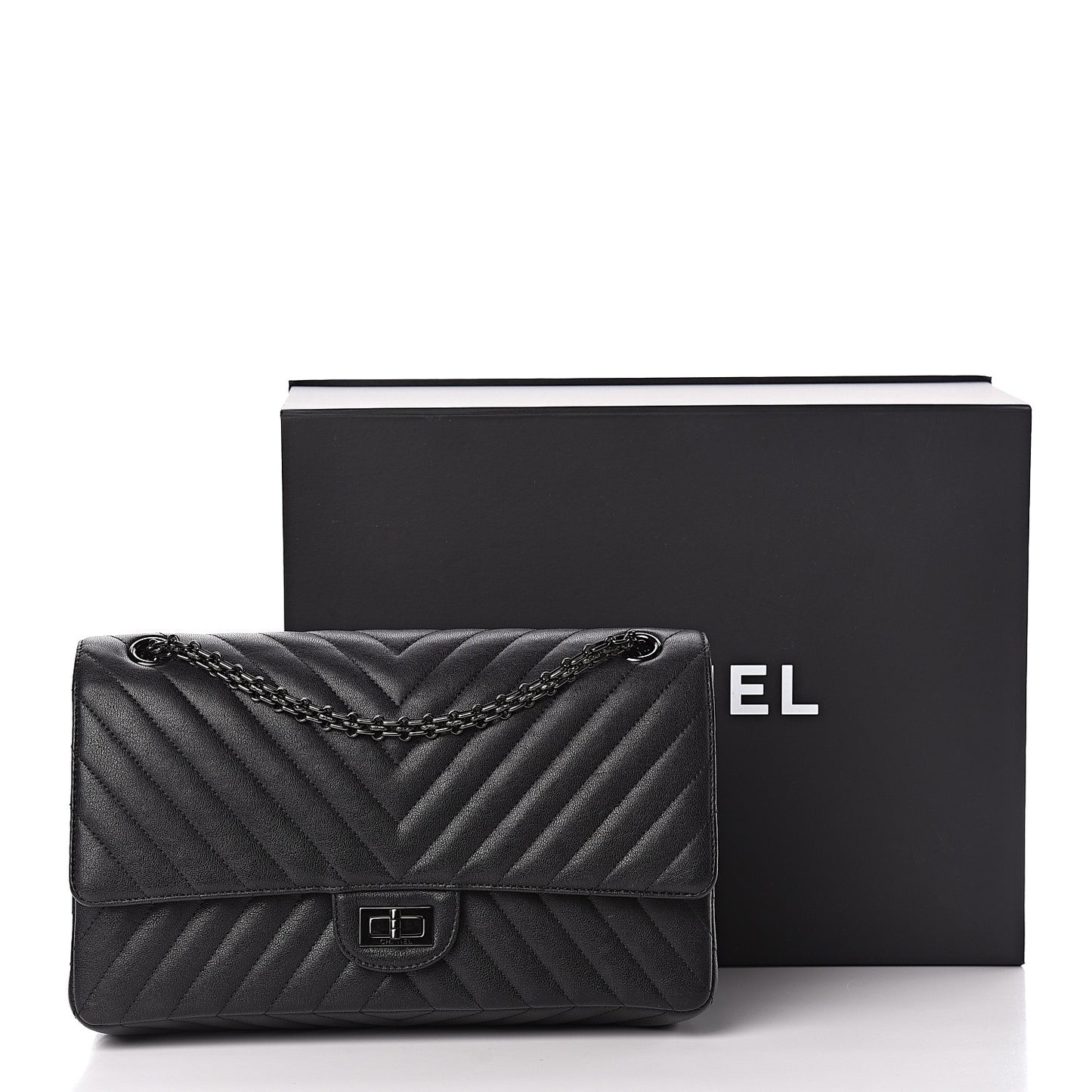 Sheepskin Chevron Quilted 2.55 Reissue 226 Flap So Black