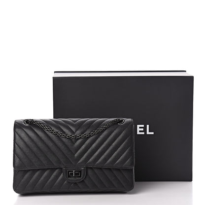 Chanel Sheepskin Chevron Quilted 2.55 Reissue 226 Flap So Black 16 of 16