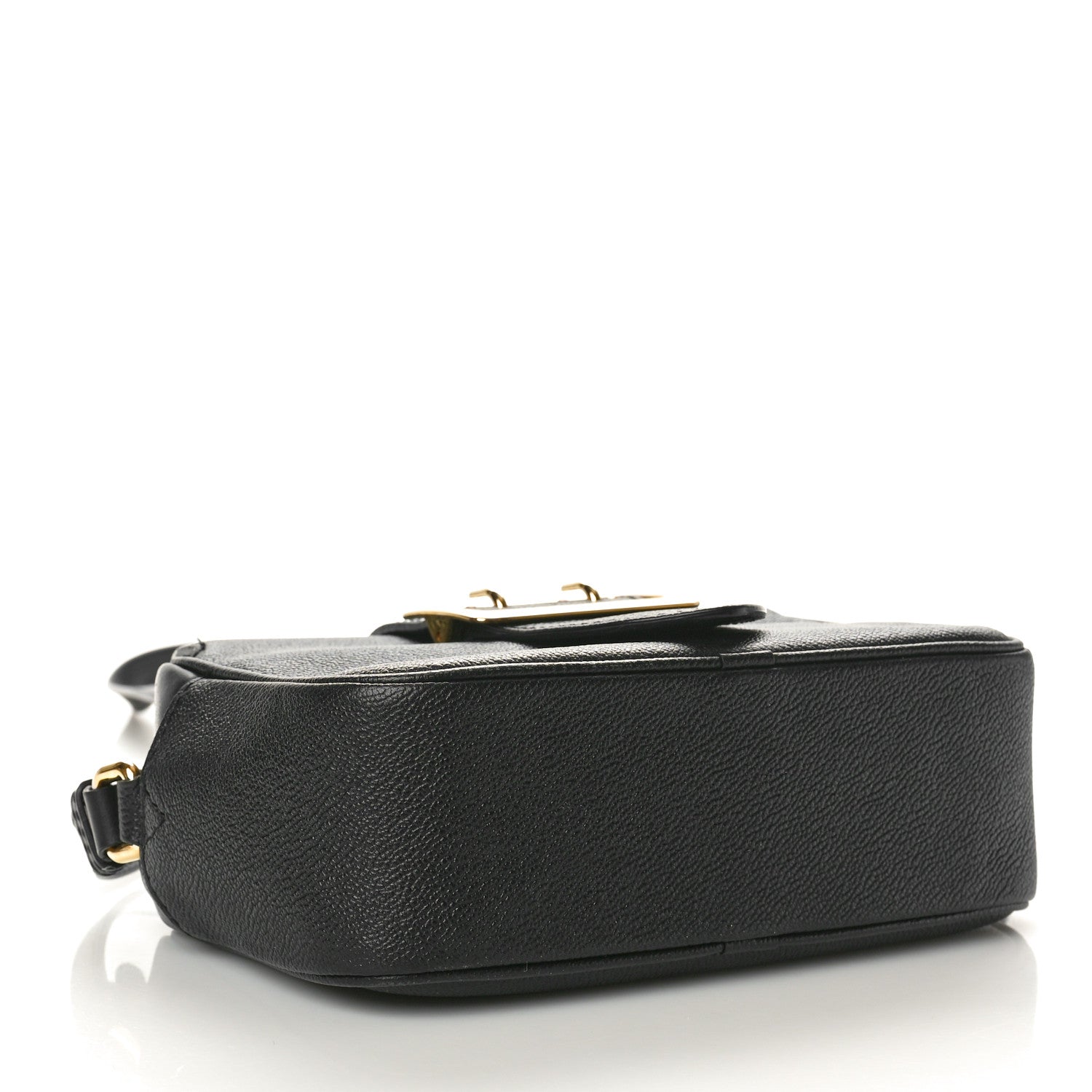 Burberry Soft Grain Calfskin Small Buckle Zip Bag Black 4 of 9