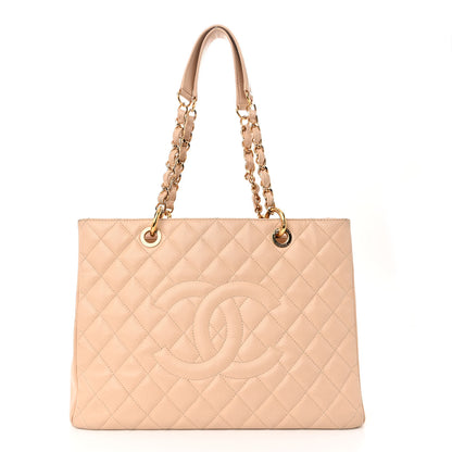 Chanel Caviar Quilted Grand Shopping Tote GST Beige Clair 1 of 10