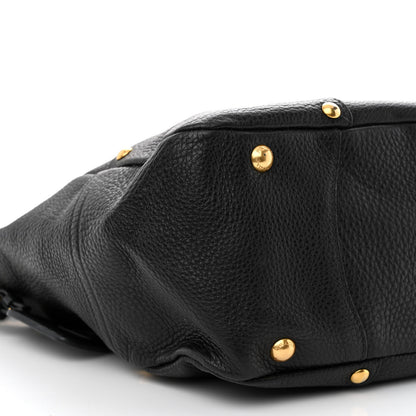 Prada Vitello Daino Tote Black 10 of 12
