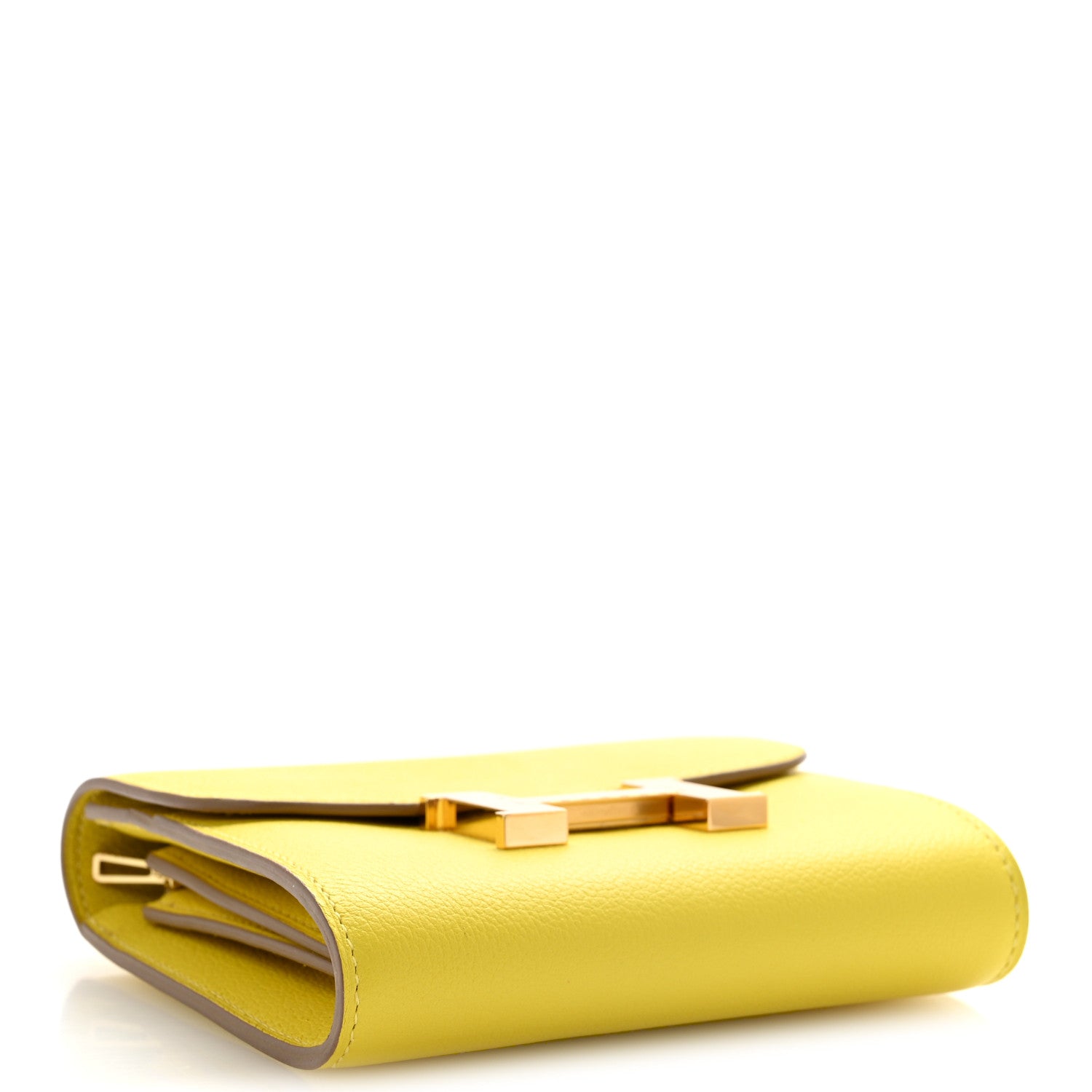 Hermes Evercolor Constance Compact Passant Wallet Lime 4 of 8