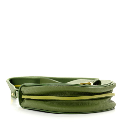 Delvaux Crispy Calfskin Mini Le Mutin Saddle Bag Green 4 of 10