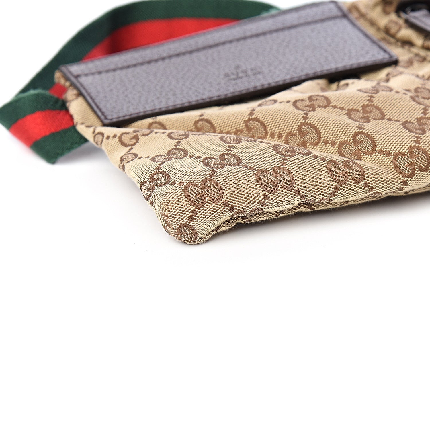 Gucci GG Monogram Web Double Pocket Belt Bag Dark Brown 7 of 9