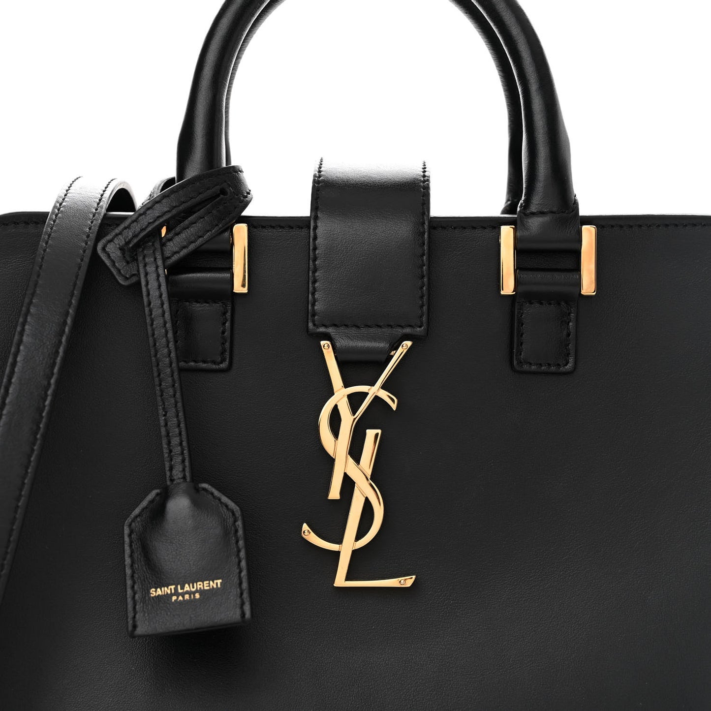 Calfskin Monogram Baby Cabas Black