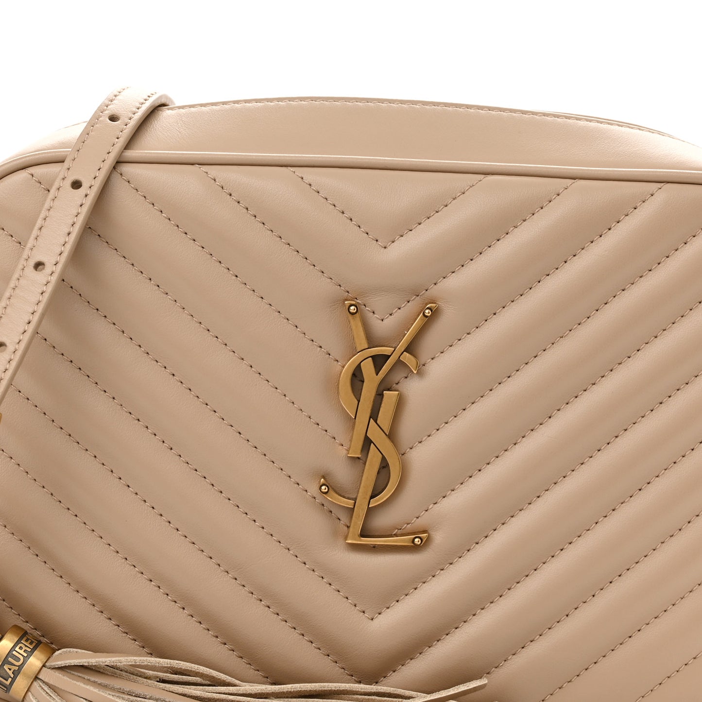 Calfskin Matelasse Monogram Lou Camera Bag Dark Beige