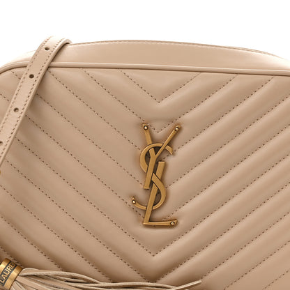 Saint Laurent Calfskin Matelasse Monogram Lou Camera Bag Dark Beige 7 of 10