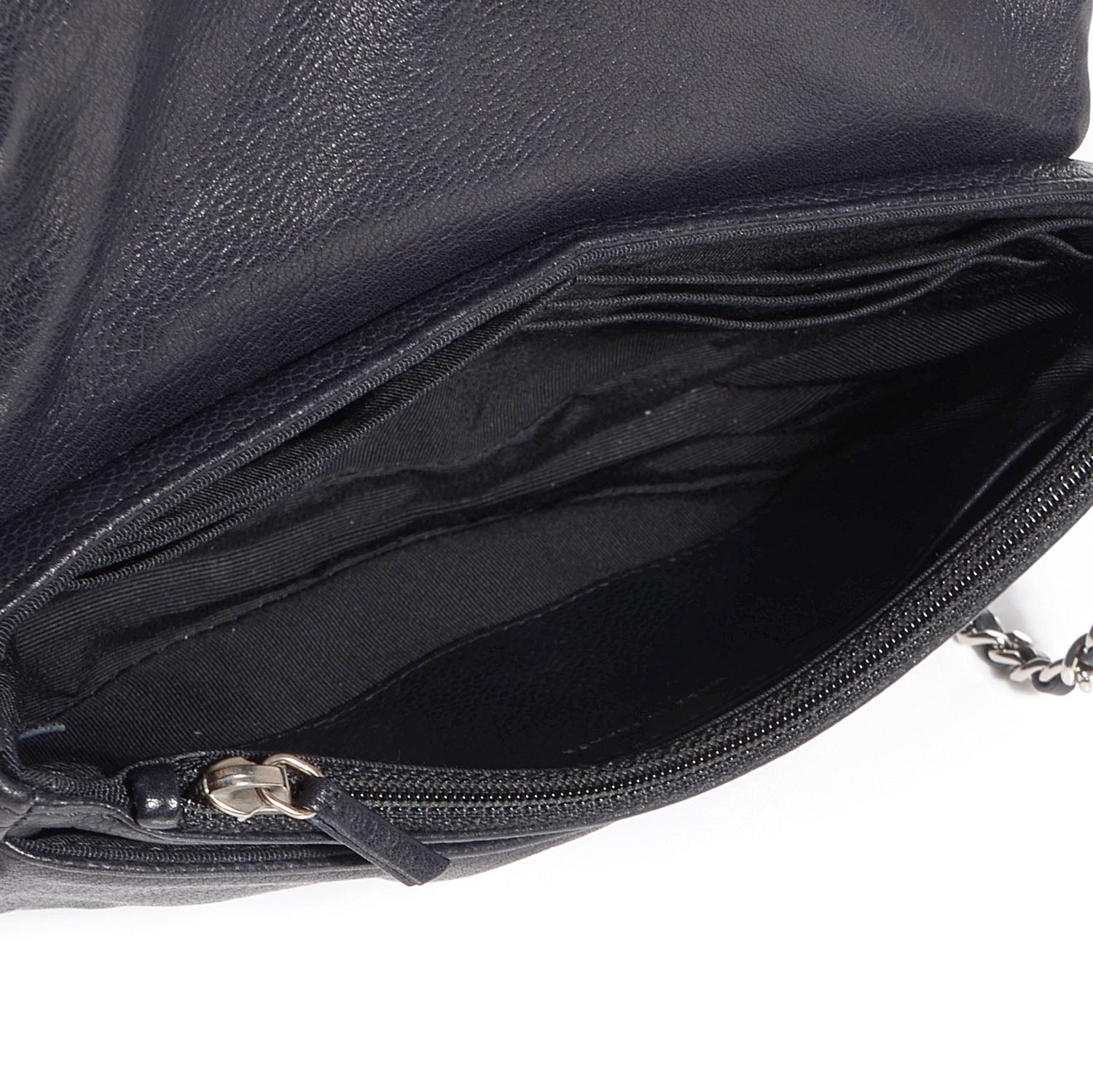 Chanel Caviar Half Moon Wallet On Chain WOC Black 5 of 8
