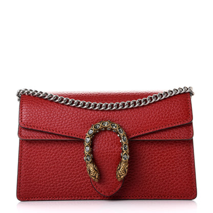 Gucci Calfskin Super Mini Dionysus Shoulder Bag Hibiscus Red 1 of 10
