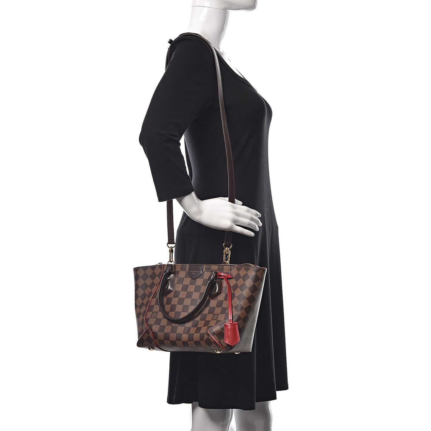 Damier Ebene Caissa Tote PM Cherry