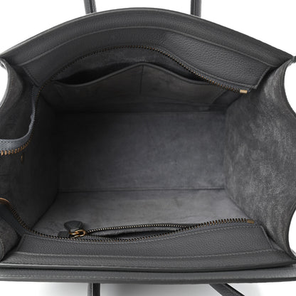 Celine Drummed Calfskin Micro Luggage Kohl 4 of 4