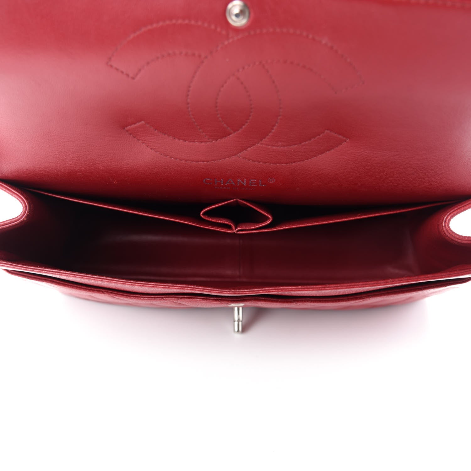 Chanel Caviar Quilted Jumbo Double Flap Dark Red 5 of 13