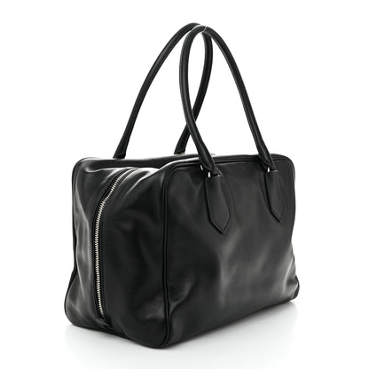 Prada Soft Calf Large Inside Tote Black Mughetto 3 of 12