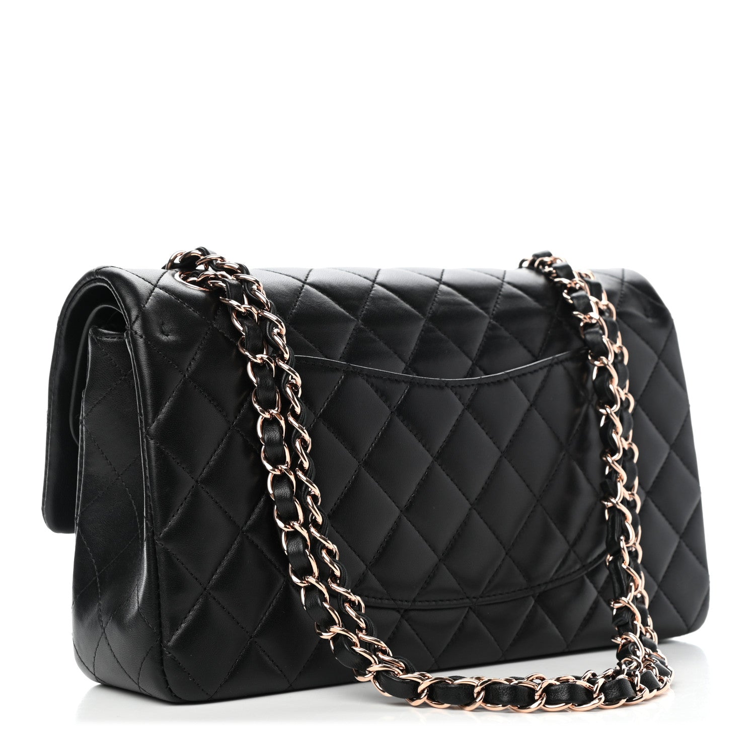 Chanel Lambskin Quilted Medium Double Flap Black 2 of 6