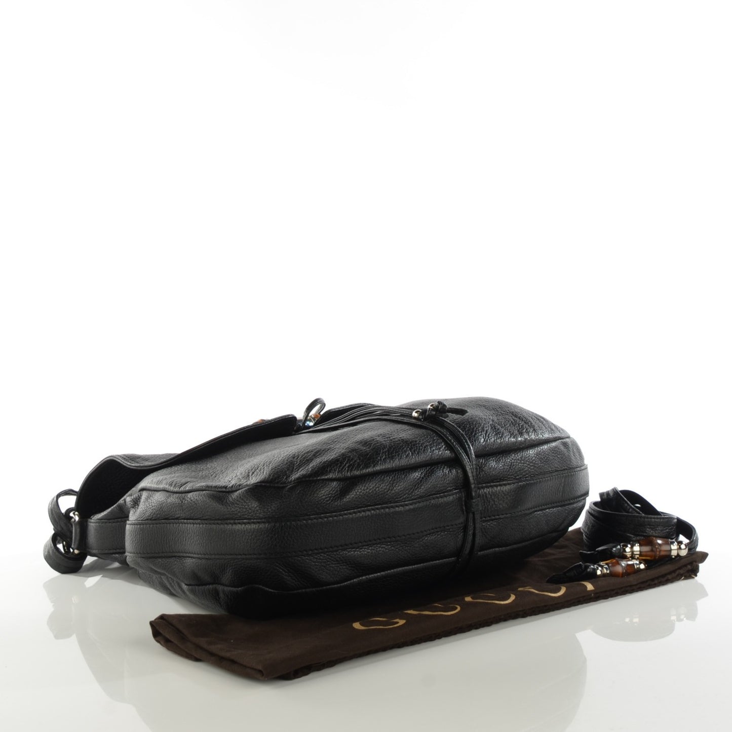 Calfskin Large Jungle Shoulder Bag Black