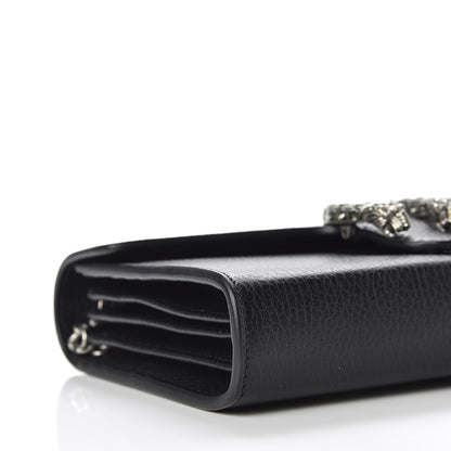 Gucci Calfskin Mini Dionysus Chain Wallet Black 6 of 11