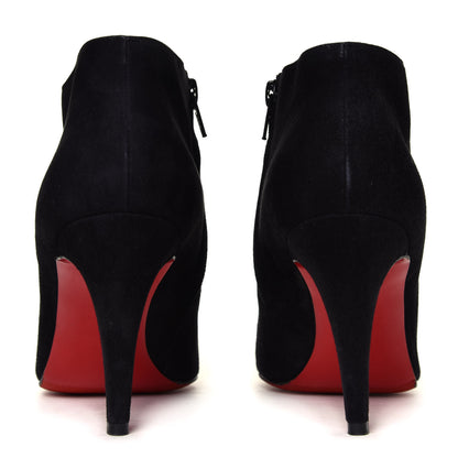 Christian Louboutin Veau Velours Belle 85 Booties 39.5 Black 10 of 12
