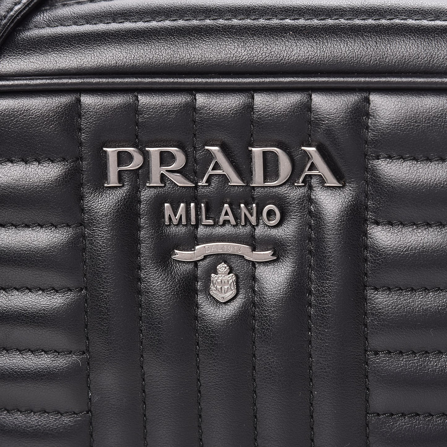 Soft Calfskin Diagramme Crossbody Bag Black