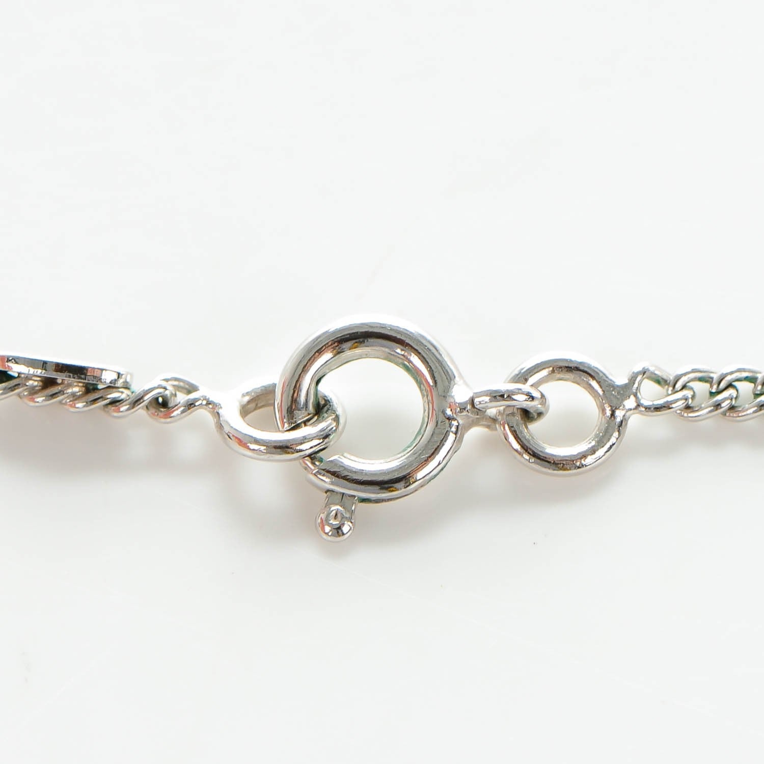 Chanel Crystal Timeless CC Necklace Silver 4 of 6