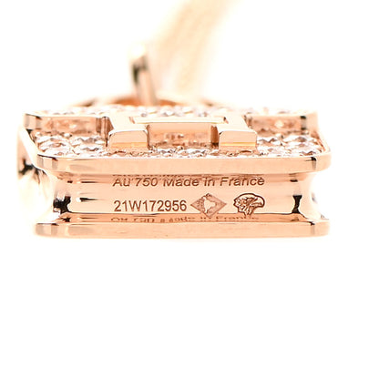 Hermes 18K Rose Gold Diamond Constance Amulettes Pendant Necklace 5 of 6