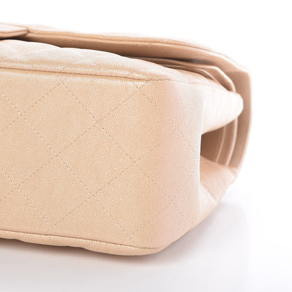 Chanel Iridescent Caviar Quilted Jumbo Double Flap Beige 9 of 10