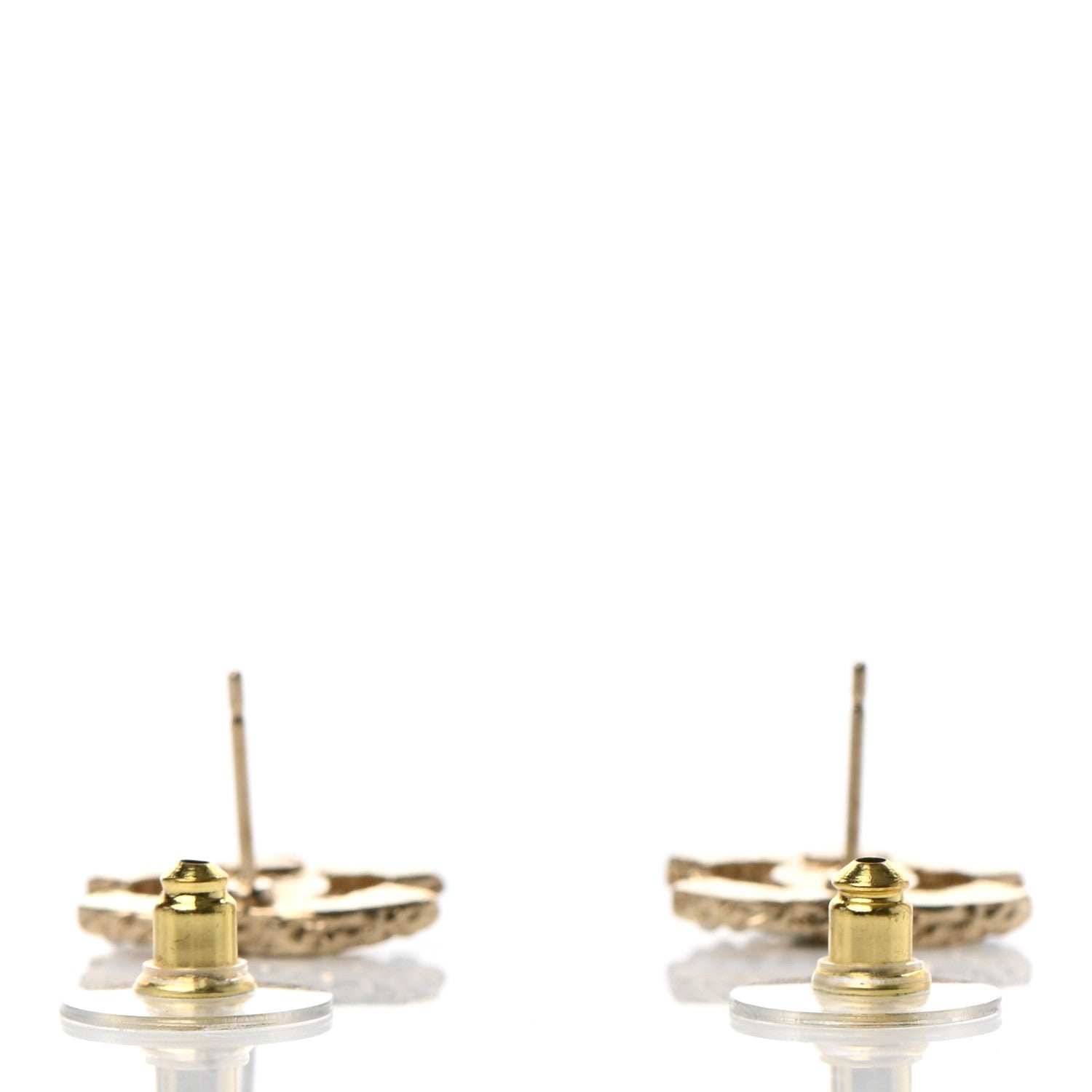 Chanel Pearl Crystal CC Earrings Gold Multicolor 3 of 4