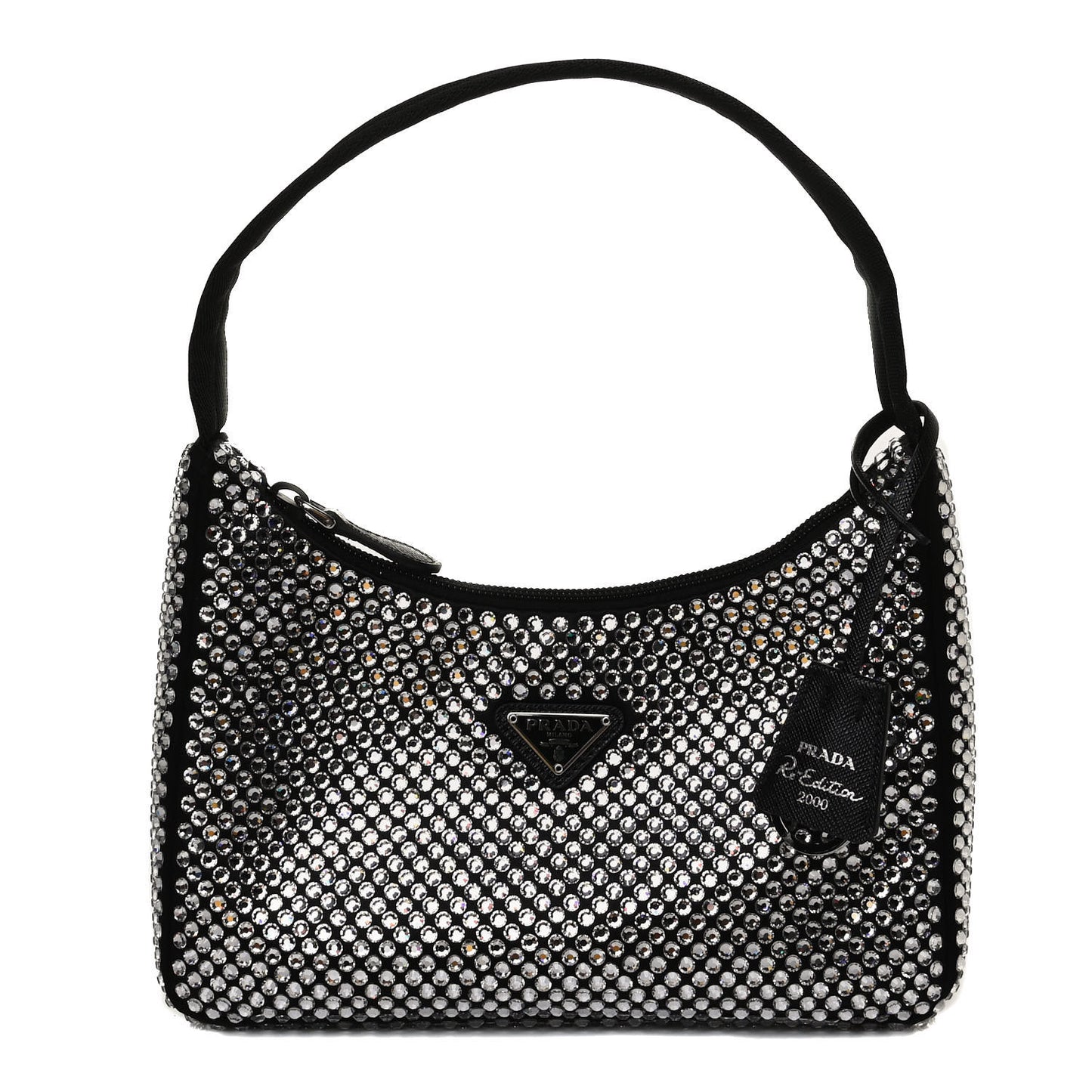 Satin Crystal Mini Re-Edition 2000 Bag Cristal