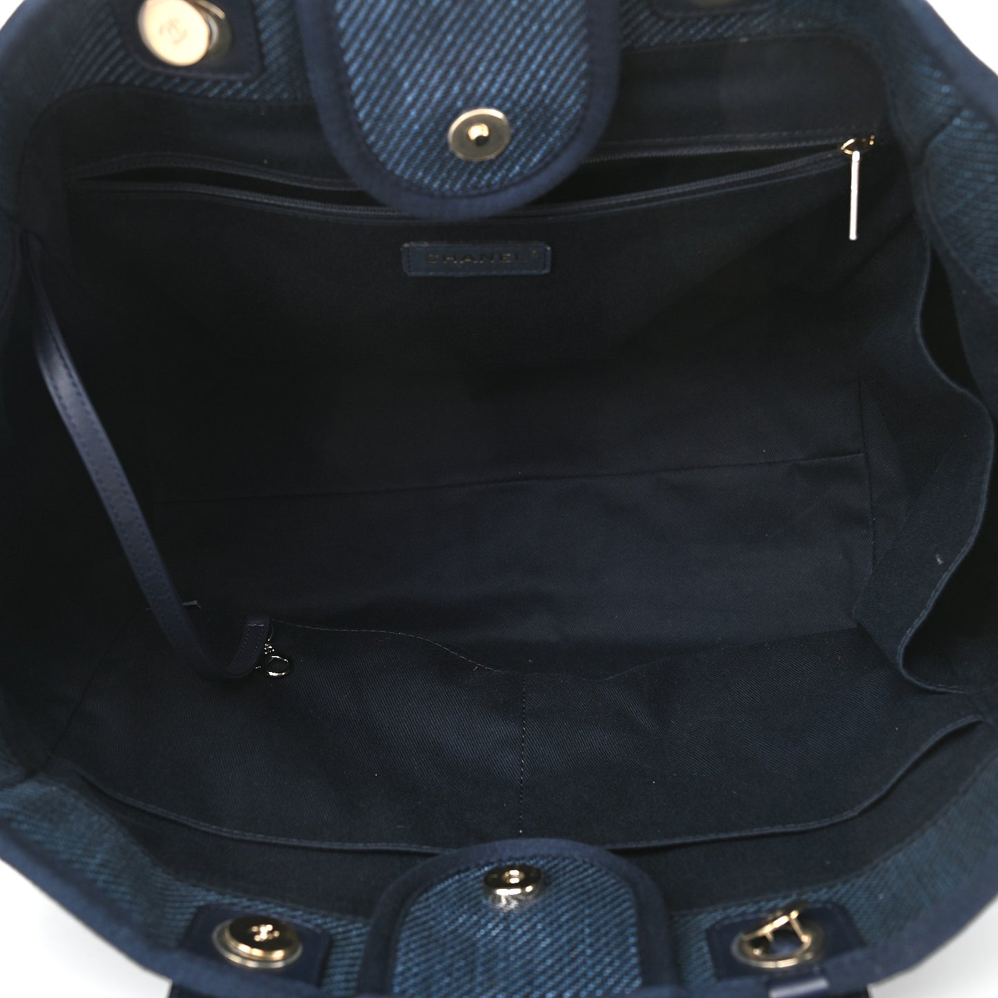 Denim Medium Deauville Tote Dark Blue
