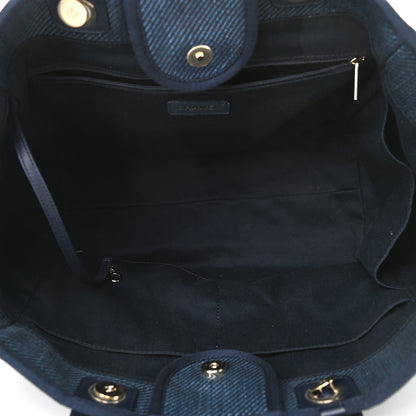 Chanel Denim Medium Deauville Tote Dark Blue 5 of 10