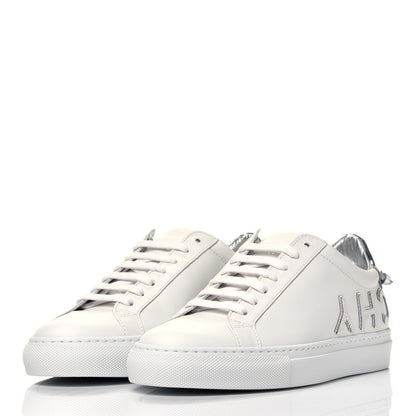 Givenchy Calfskin Reverse Logo Womens Urban Street Sneakers 37 White Silver 3 of 10