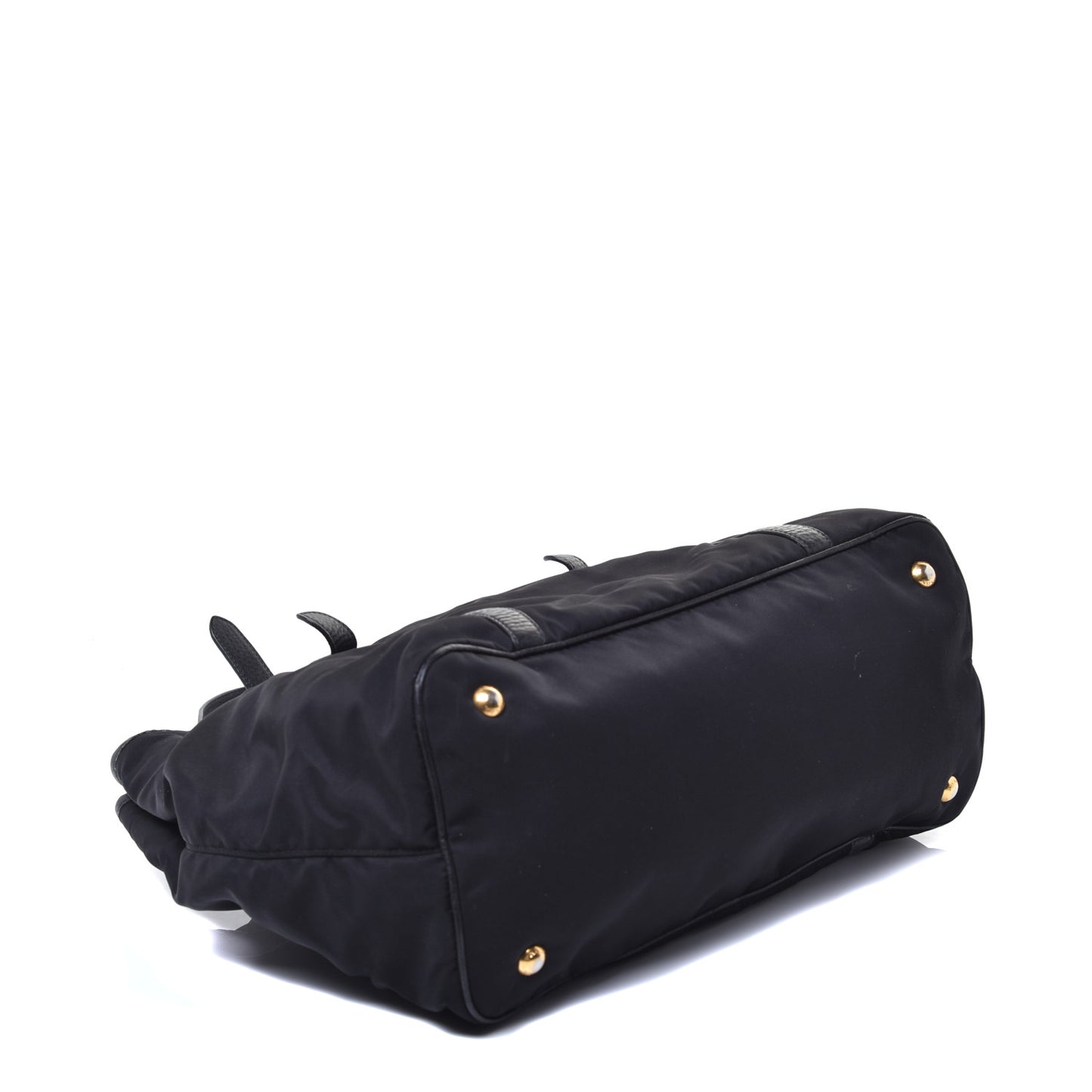 Tessuto Nylon Vitello Daino Tote Black