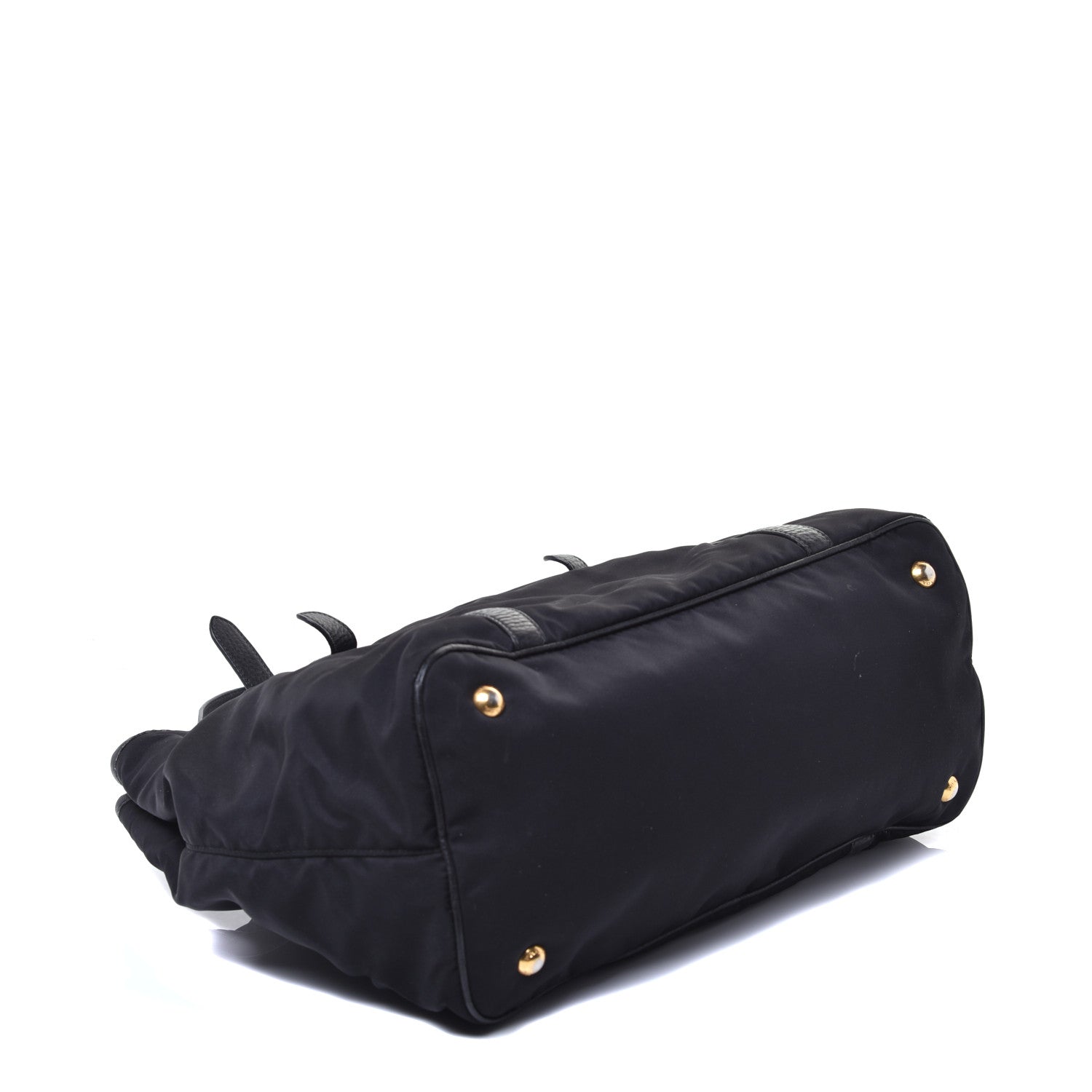 Prada Tessuto Nylon Vitello Daino Tote Black 4 of 8